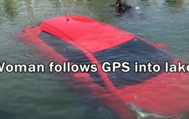 GPS falsely guided this woman’s car straight into a 100-foot-deep lake