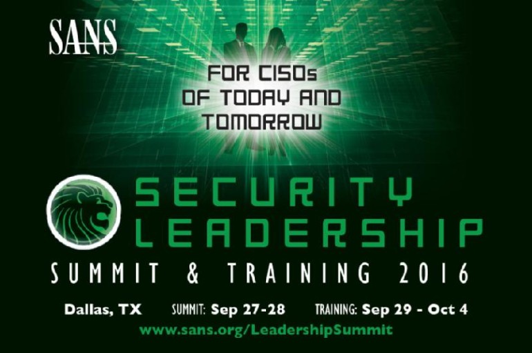 SANS Security Leadership Summit 2016