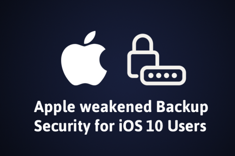 Apple Weakens iOS 10 Backup Encryption; Now Can Be Cracked 2,500 Times Faster