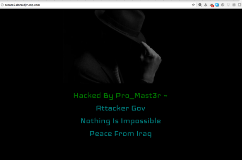 “Secure” Trump website defaced by hacker claiming to be from Iraq