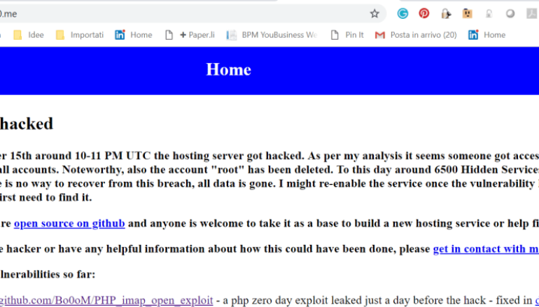 6,500+ Sites Deleted After Dark Web Hosting Provider Daniel’s Hosting Hack