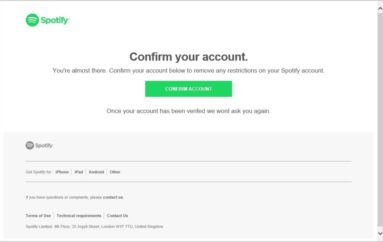 Very Trivial Spotify Phishing Campaign Uncovered by Experts