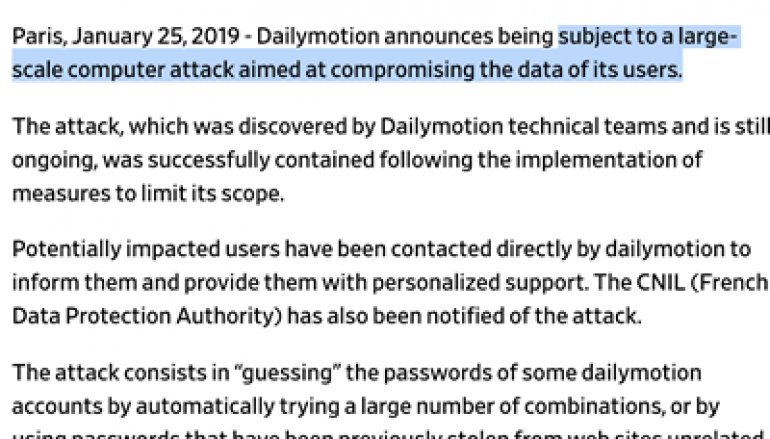 Password Reuse Likely Cause of Dailymotion Attack