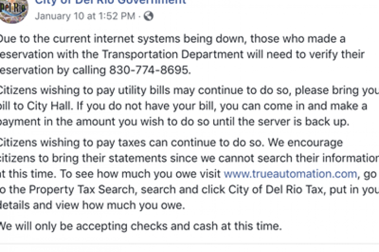City of Del Rio Hit by Ransomware Attack