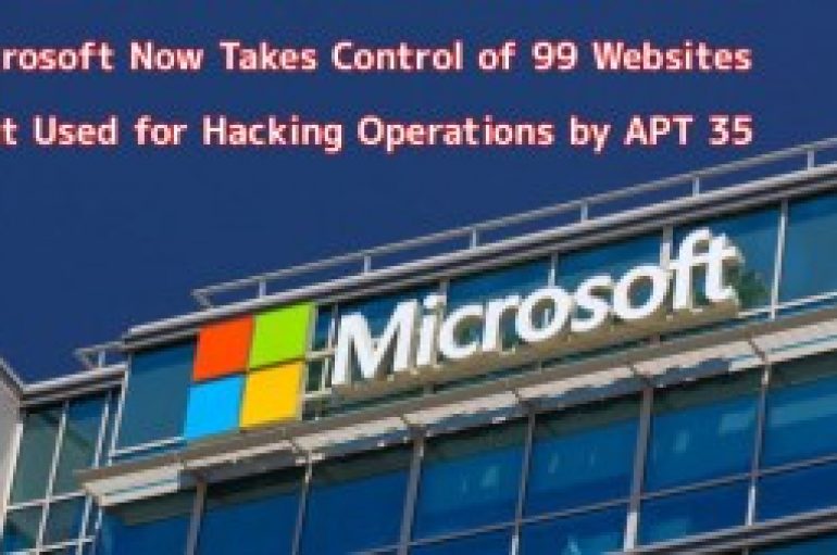 Microsoft Now Takes Control of 99 Websites that Used for Hacking Operations by APT 35 Hackers