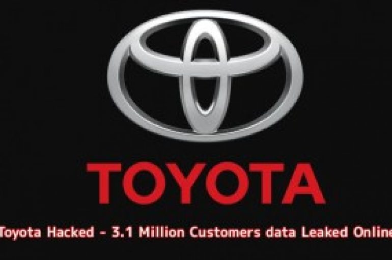 Toyota Hacked – Hackers Leaked 3.1 Million Customers Sensitive Information Online