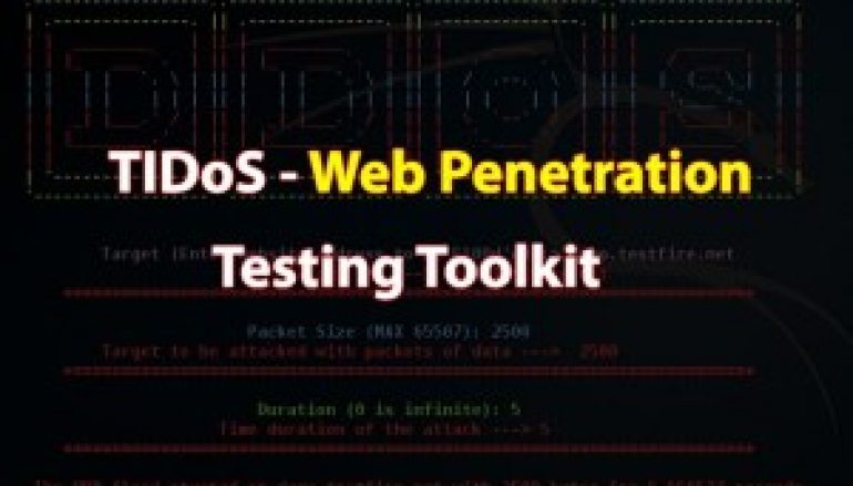 TIDoS Framework – Web Penetration Testing Toolkit for Reconnaissance