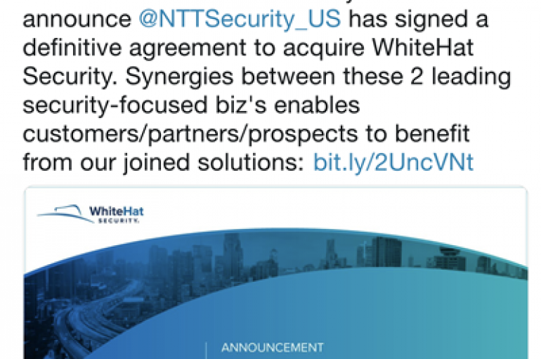 NTT Signs Deal to Acquire WhiteHat Security