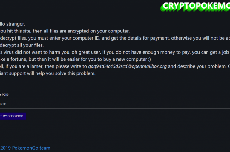 Emsisoft Released a Free Decryptor for CryptoPokemon Ransomware