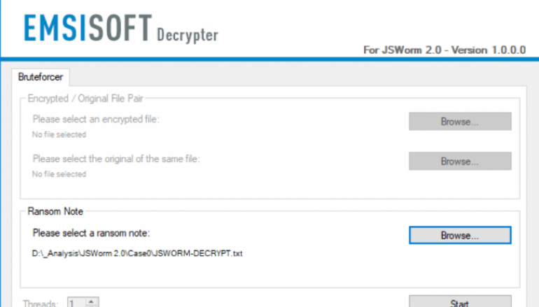 Emsisoft Released a Free Decrypter for JSWorm 2.0