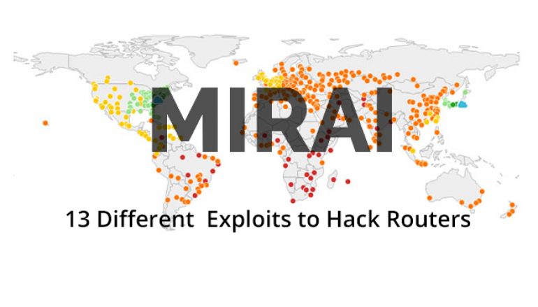 New Variant of Mirai Malware Using 13 Different  Exploits to Hack Routers Including D-Link, Linksys, GPON, Netgear, Huawei