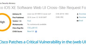 Cisco Patches Critical Vulnerability that allows Remote Attacker to Conduct CSRF Attack
