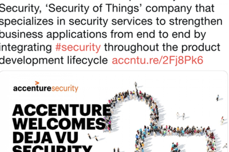 Accenture Acquires Deja vu Security