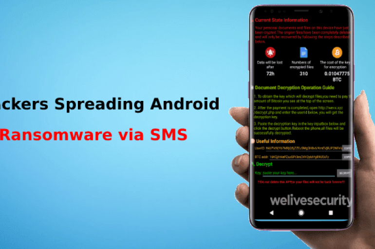 Hackers Spreading Android Ransomware via SMS to your Contacts and Encrypt your Device Files