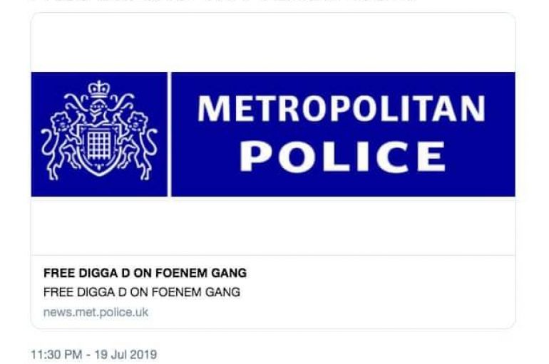 Twitter Account of Scotland Yard Hacked and Posted Bizarre Messages