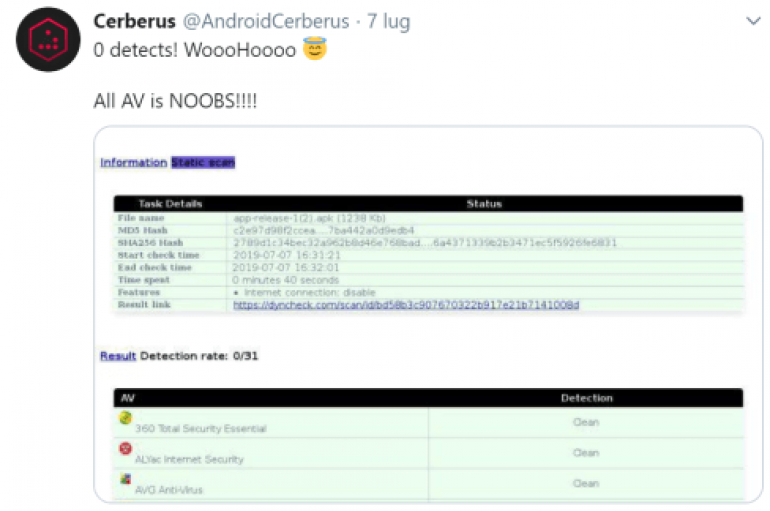 Cerberus, A New Banking Trojan Available as Malware-as-a-Service in the Underground