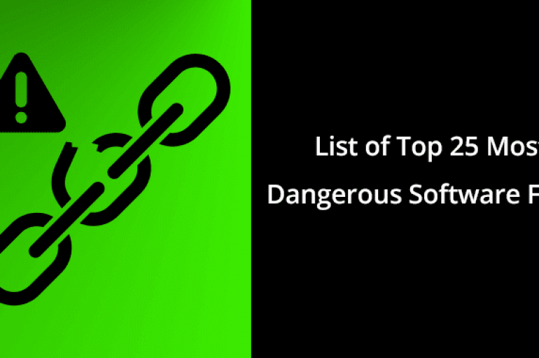 CWE Top 25 (2019)  – List of Top 25 Most Dangerous Software Weakness that Developers Need to Focus