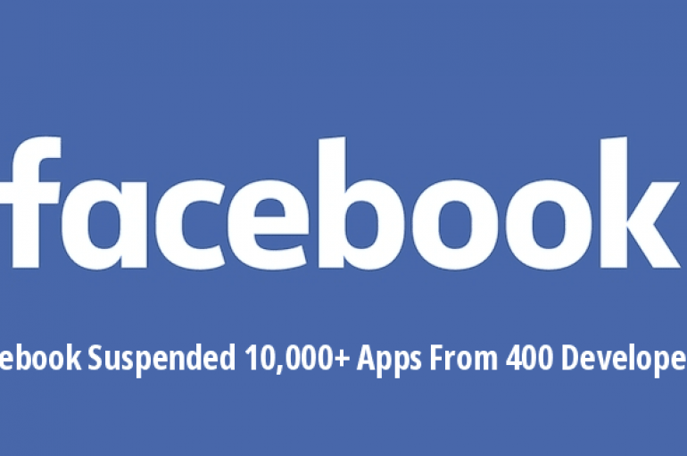 Facebook Suspended More Than 10,000 Apps That Associated with 400 Developers for Abusing FB Privacy
