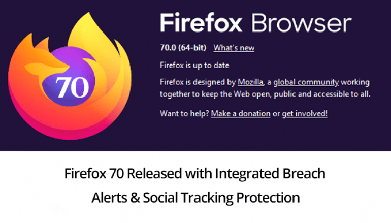Firefox 70 Released: Added Integrated Breach Alerts, Social Tracking Protection & Fixed 9 Security Bugs