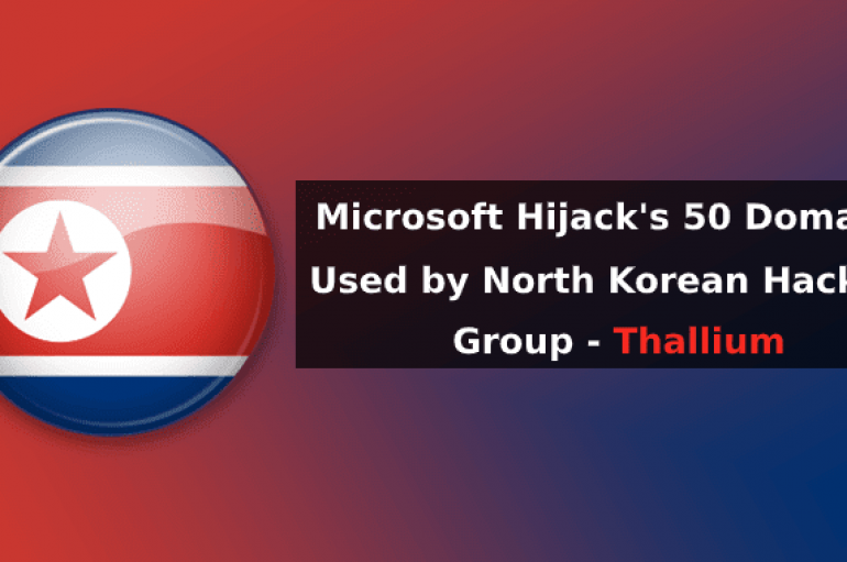 Microsoft Hijack’s 50 Domains Used by North Korean Hacking Group to Perform Various Cyber Attacks