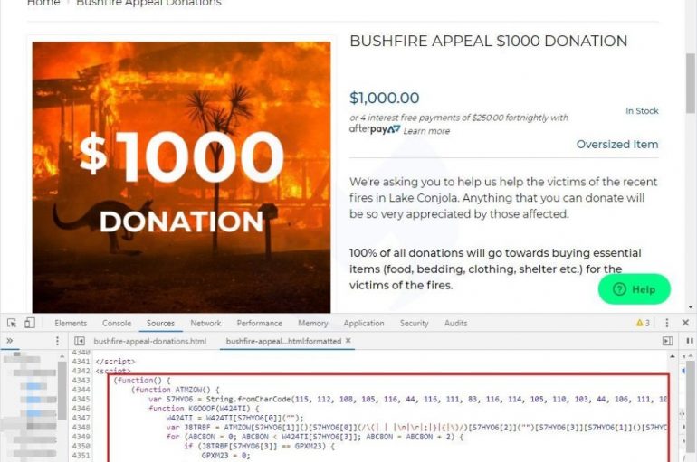 MageCart Attack Hit Australia Bushfire Donors