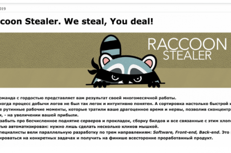 Raccoon Malware, a Success Case in the Cybercrime Ecosystem