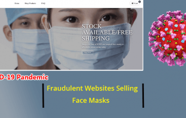 COVID-19 Pandemic – Beware of Fraudulent Websites Advertised Selling Face Masks