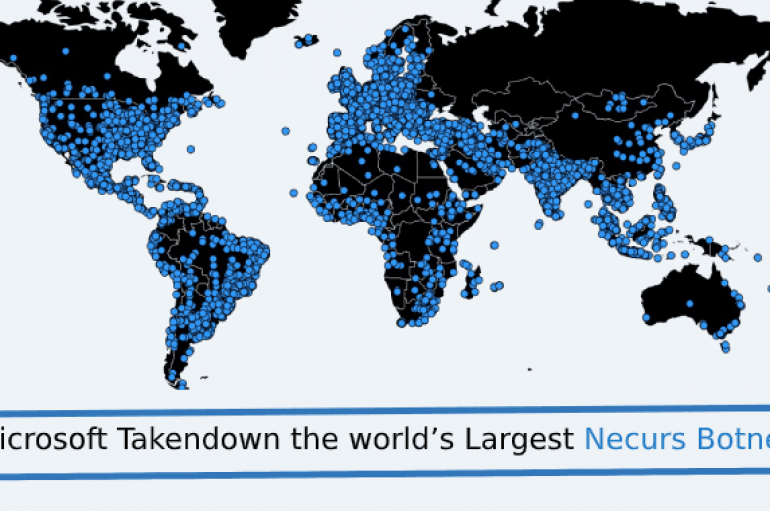 Microsoft has Takedown the world’s Largest Necurs Botnet that Infected Nine Million Computers Globally