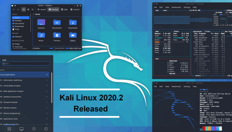 Kali Linux 2020.2 Released – PowerShell by Default, New Packages, New Theme, and More – Update Now !!