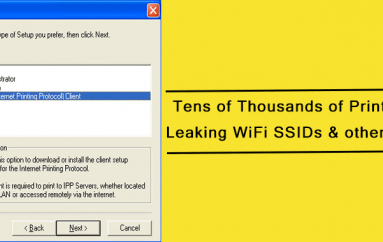 Tens of Thousands of Printers Exposed Online Leaking WiFi SSIDs, and Other Details