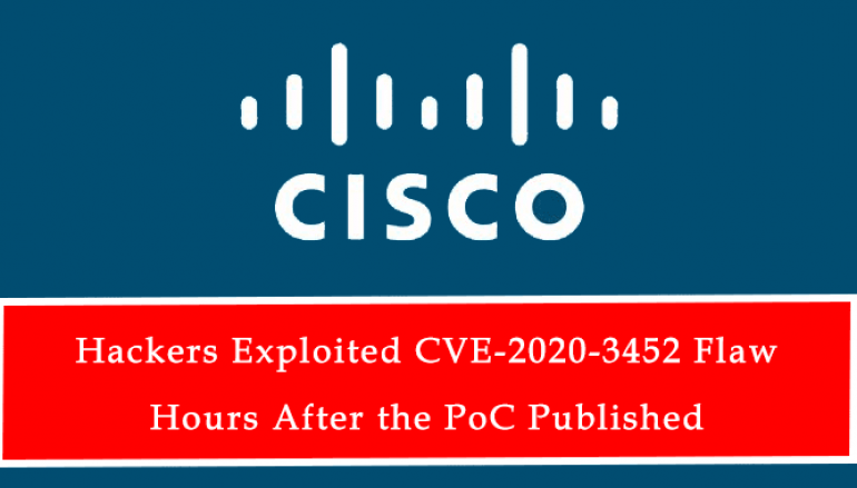 Hackers Exploited CVE-2020-3452 Flaw in Cisco ASA & FTD Within Hours After the Disclosure